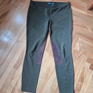 POLO Ralph Lauren Women Equestrian Riding Pants XL Khaki Blue Legging